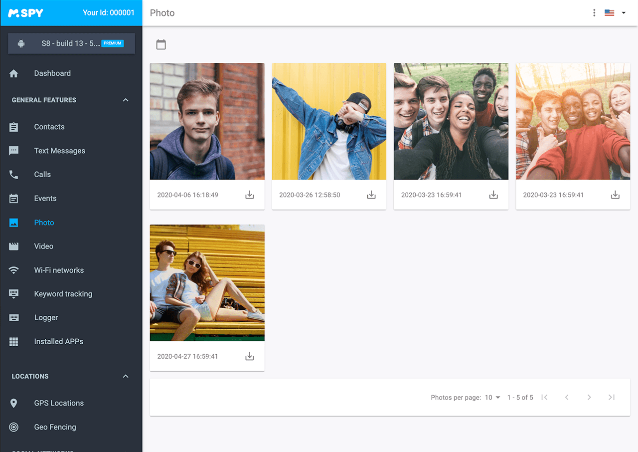 Überwachen Sie alle Fotos auf dem Zielhandy mit mSpy Spionage App